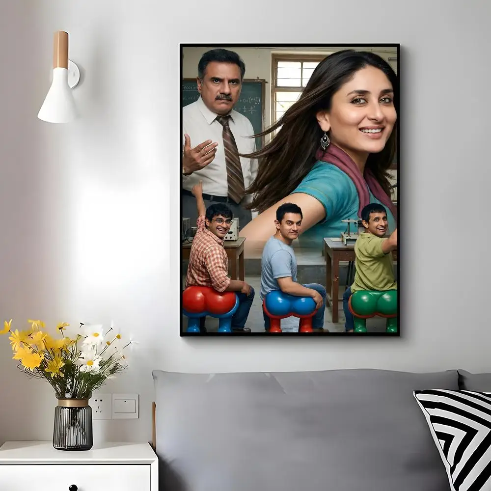 Classic comedy movie 3 Idiots Poster Wall Ornament Home Decor Young Decor Fans