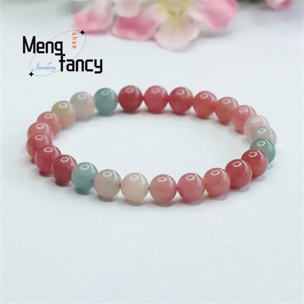 Natural Tourmaline Exquisite Elegant Simple High-grade Bracelet Brazilian Candy Colour Crystal Sexy Young Girls Fashion Jewelry