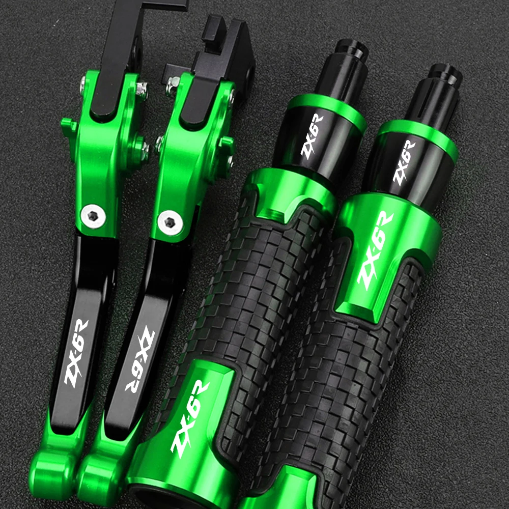 Motorcycle For KAWASAKI NINJA ZX6R 2019 2020 2021 2022 2023 2024 2025 Brake Clutch Levers Handlebar Grips ends ZX-6R Adjustable
