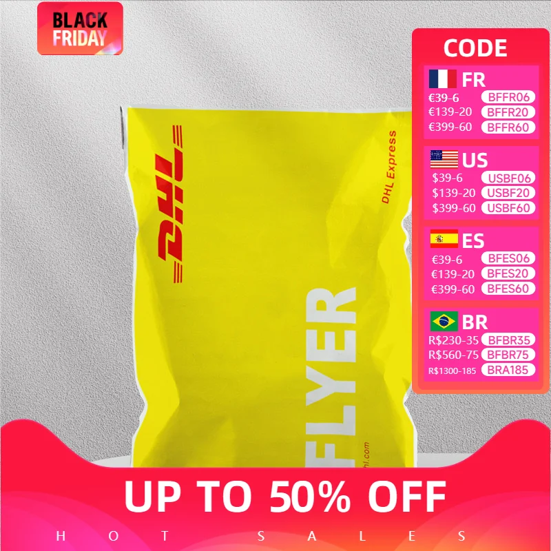 20pcs DHL International E-Commerce Express Bag Waterproof Thickening Courier Bag Envelope Mailing Bags Self Adhesive Seal Pouch