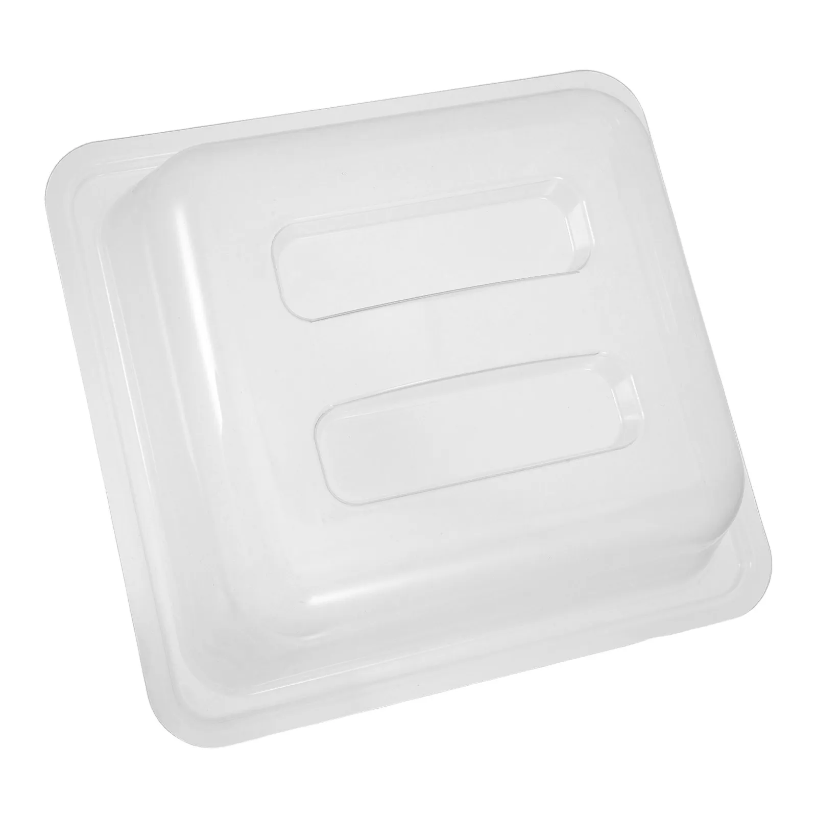 Rectangle Transparent Plastic Cake Cover Dome, 8.66x8.19 Inch Stackable Food Preservation Lid for Bakery Display