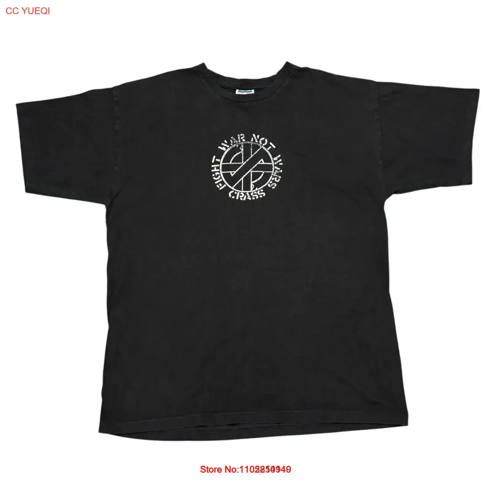 Vintage Crass T Shirt XL 90s Tour Concert Punk Band Dystopia Rudimentary Peni Washed graphic Comfortable Casual vintage Washed