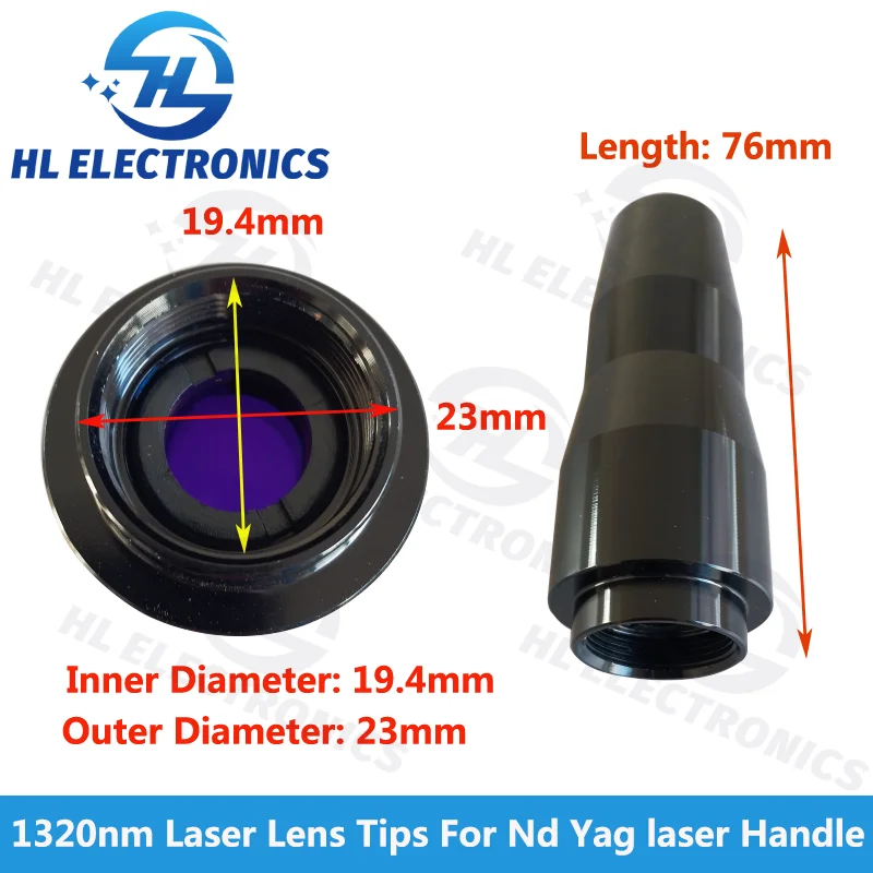 Nd Yag Laser Spare Parts Laser Lens Tips 1320nm Black Doll