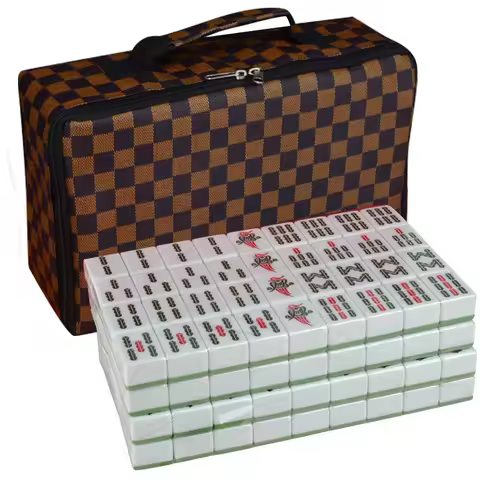 Hot Sell High Quality Mahjong Tiles Chinese Funny Family Table Board Game Traveling Mahjong Set Games