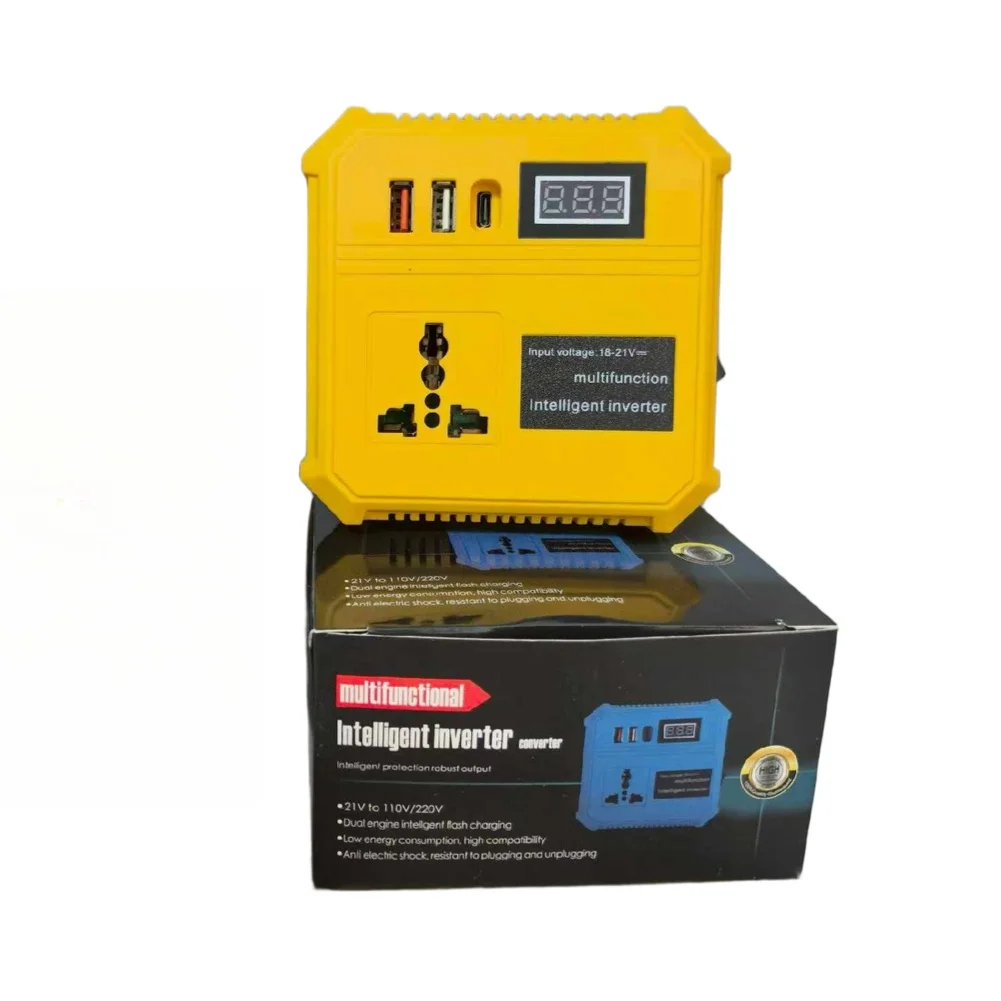 220V Portable Power Inverter for Converting DC Power to AC Output Supporting Tools Lighting and Communication Devices Off Grid