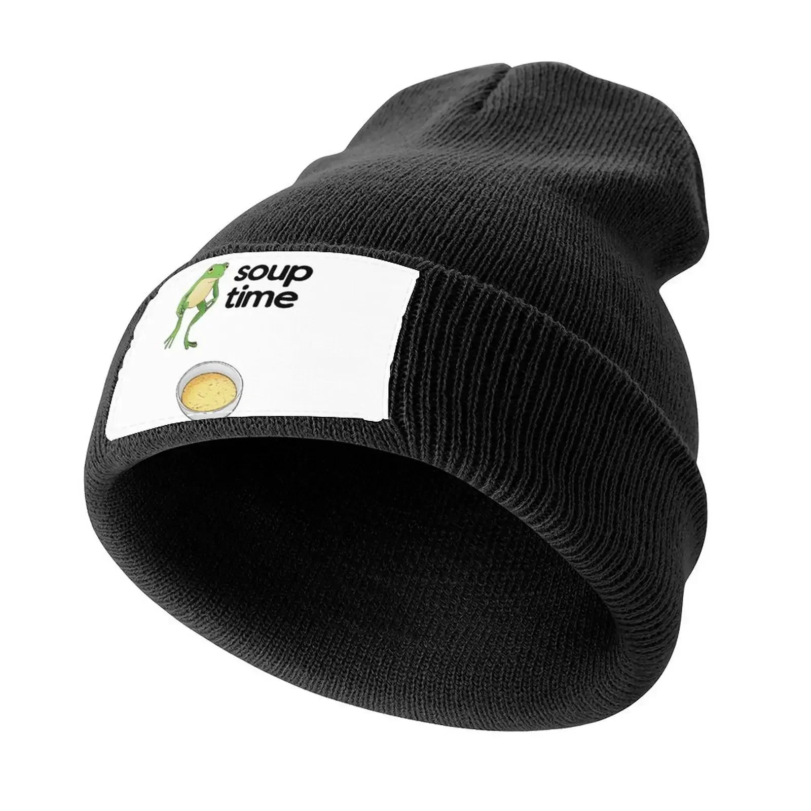 

Soup Time Knitted Cap Visor Anime Hat tea Hat Beach Bag Woman Hats Men's