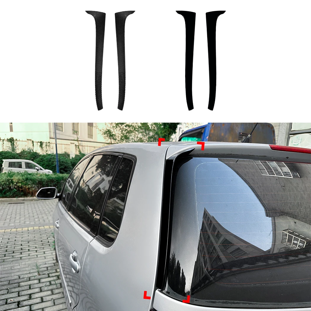 

1 pair Car Rear Window Side Splitter Trunk Diffuser Canards Spoiler ABS For VW Polo 9N 2001-2009 Auto Spoilers Accessories