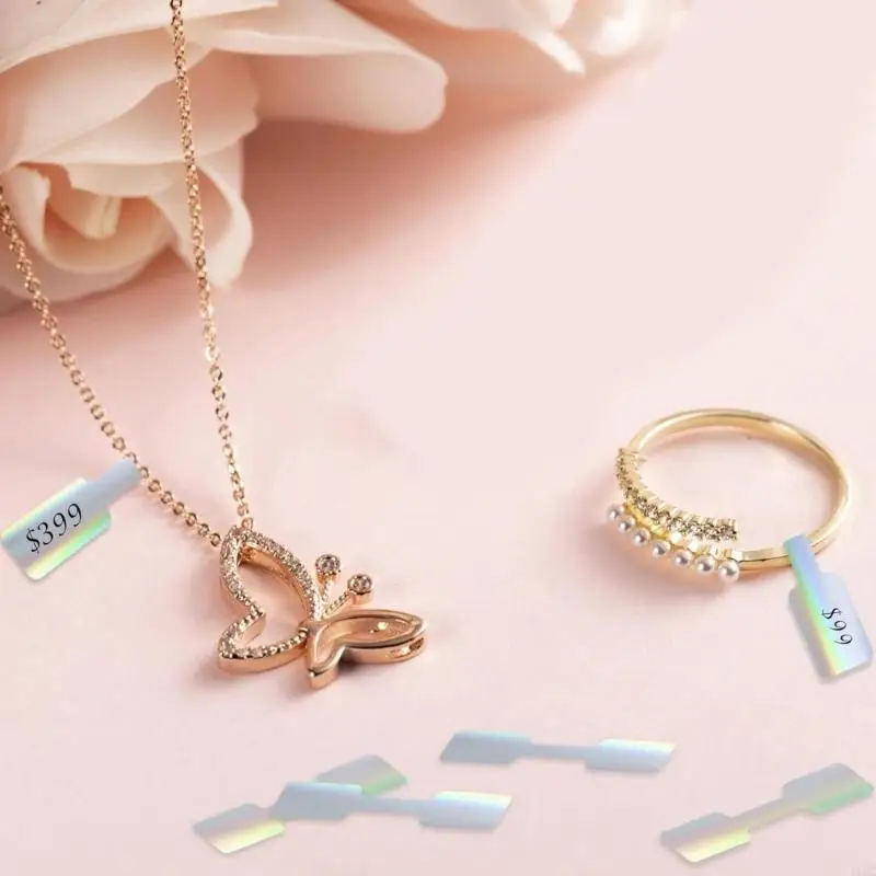 

2025 New Pack of 500 Jewelry Label Stickers Rectangular Hangtags For Craft Pricing And Item Sorting Jewelry Tagging Supplies