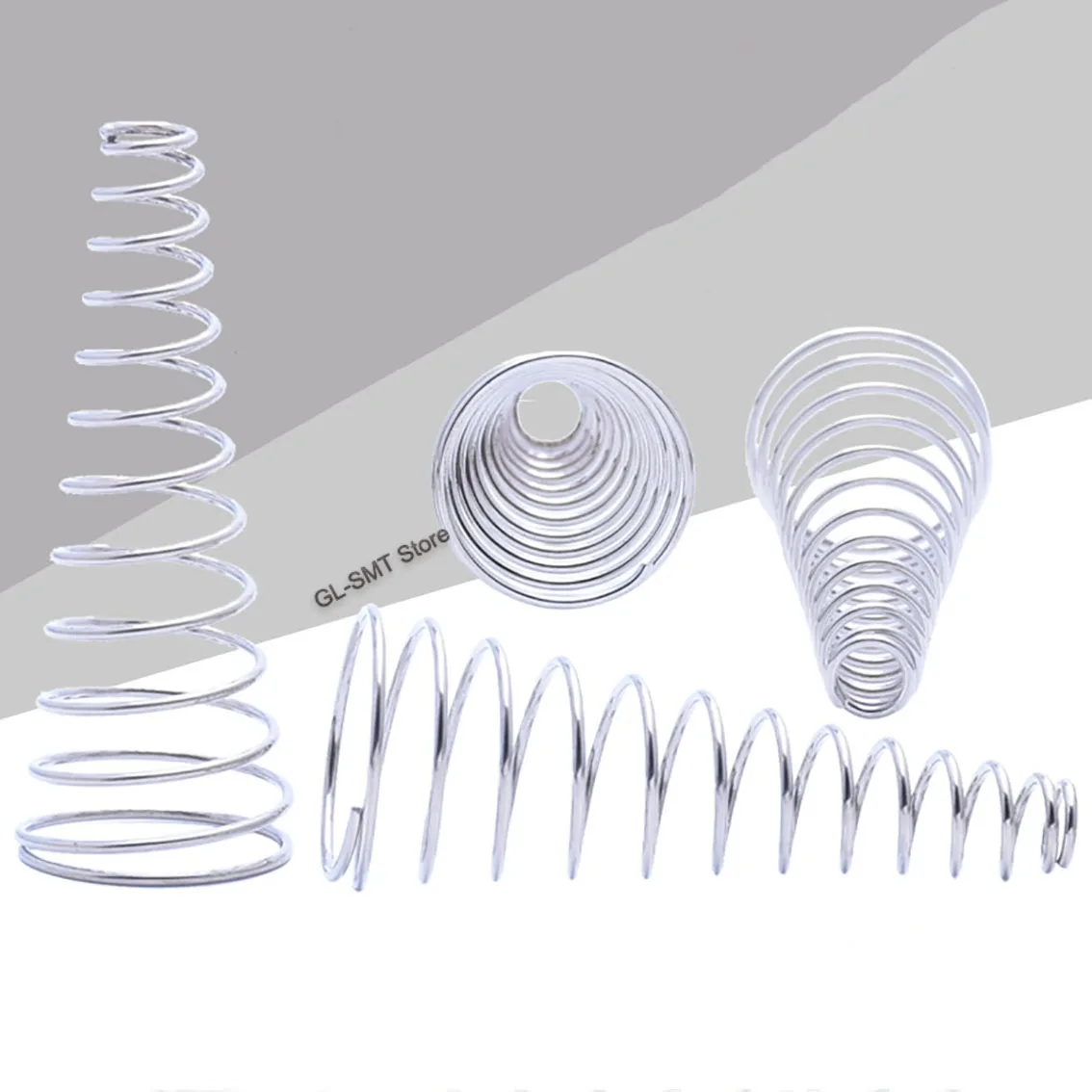 Tower Spring 304 Stainless Steel Conical Compression Springs Wire Diameter 1mm Taper Pressure Spring Length 12-69mm