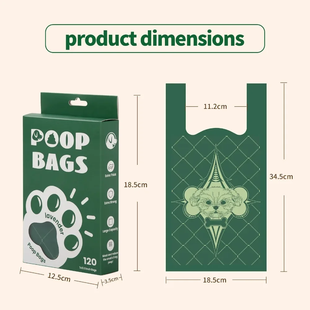 Dog Poop Bags, EPI Biodegradable Leak Proof and Extra Thick Waste Bag for Dogs, Doggy Bag Cat Litter Bag, Dog Supplies Products