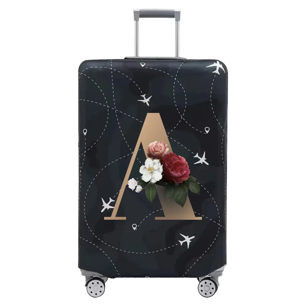 Thick Elastic Luggage Protective Cover Simplicity Suitcase Trunk Holders Case Portable Travel Accessories Gold Letter Printing