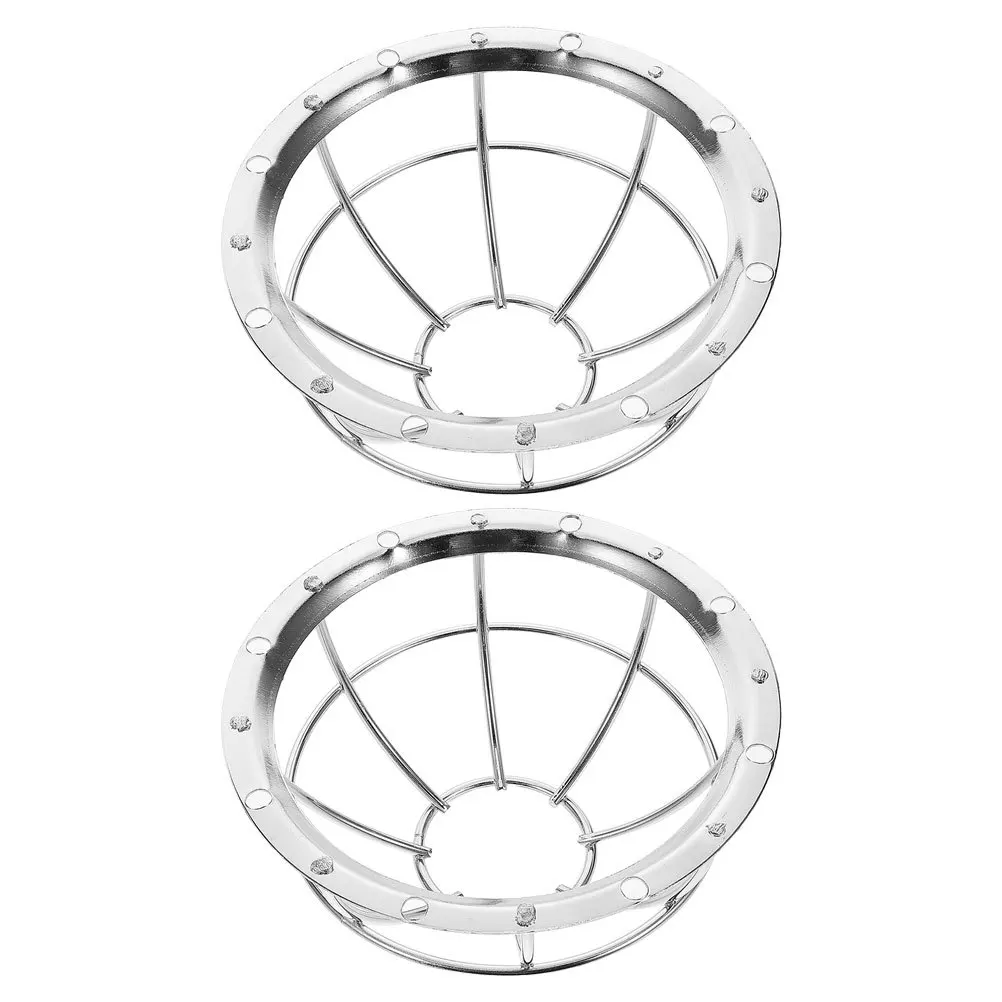 2pcs Round Smoke Cover Hardwearing Explosionproof Transparent Reusable Fire Alarm For Home Commercial Use