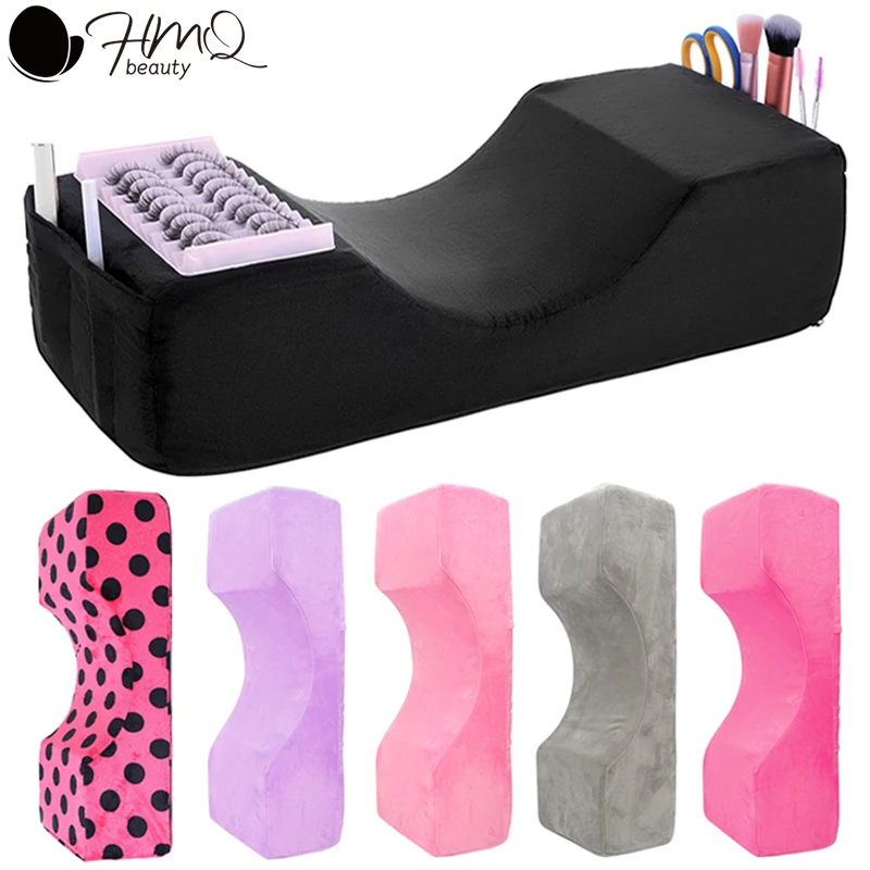 Grafted Eyelash Pillow Neck Support Grafting Lashes Memory Foam Cushion Eyelash Extension Soft Pillow With Pocket Makeup Salon