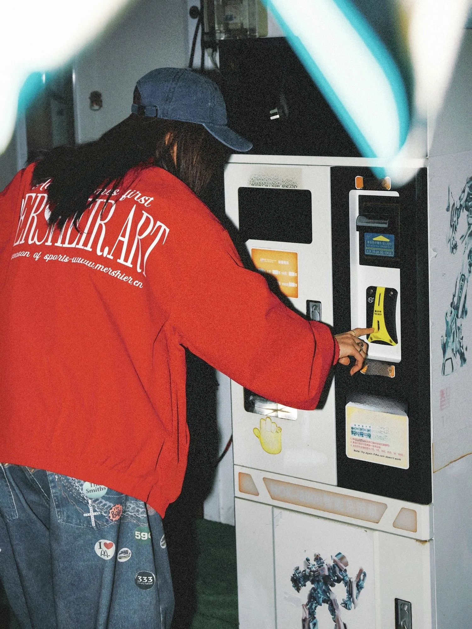 Retro americano carta impressão vermelho workwear jaet ex primavera outono casual solto versátil ins jaet na moda fechamento com zíper