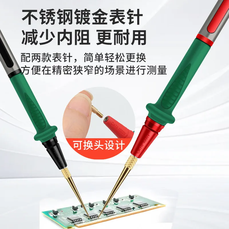 

Stainless Steel Multimeter Pen Current Voltage Battery Measurement Replaceable Head Energy Meter Universal Probe Accessories