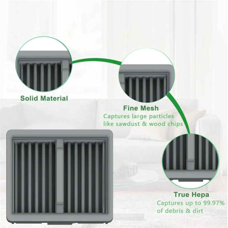 A76G-قطع غيار المكنسة الكهربائية الروبوتية الرطبة والجافة لـ Tineco Ifloor Y2- فلتر مكنسة كهربائية فلتر Hepa
