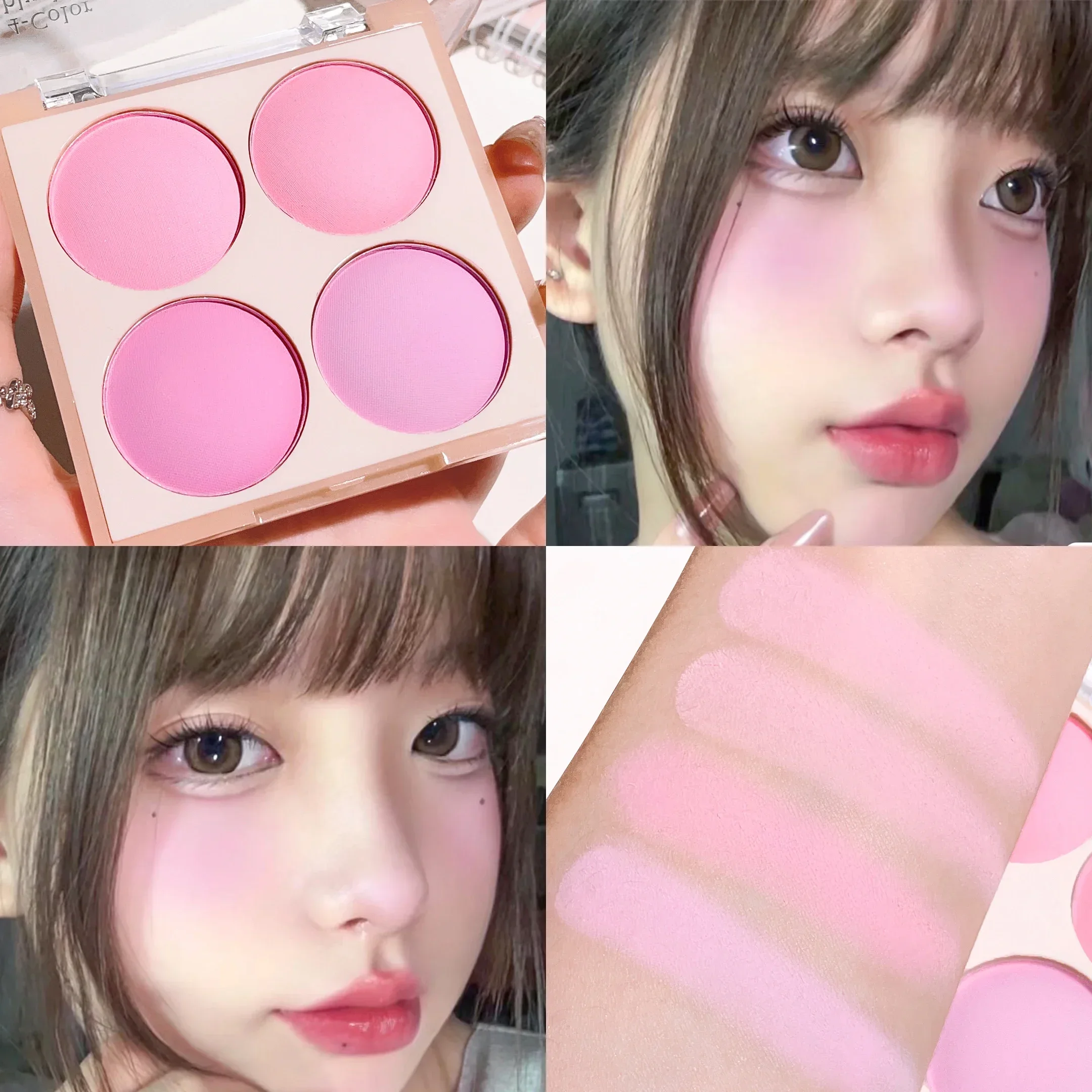 Blush Palette – Natural Contouring Sweet Brightening Watercolor Blush for Radiant Youthful Look Perfect for Cute Girl Makeup