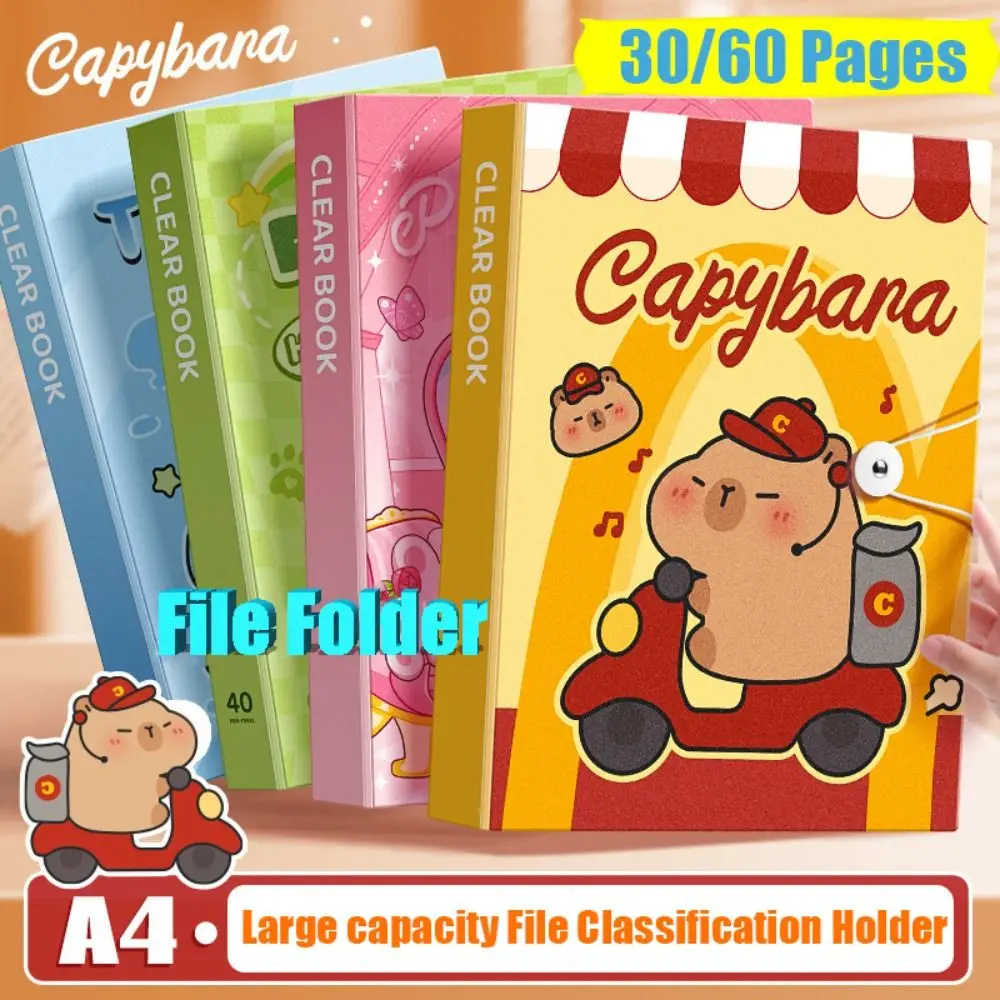 

Capibara A4 Document Bag Organ Bag Waterproof File Classification Holder Large Capacity Envelope Folder Document Folder