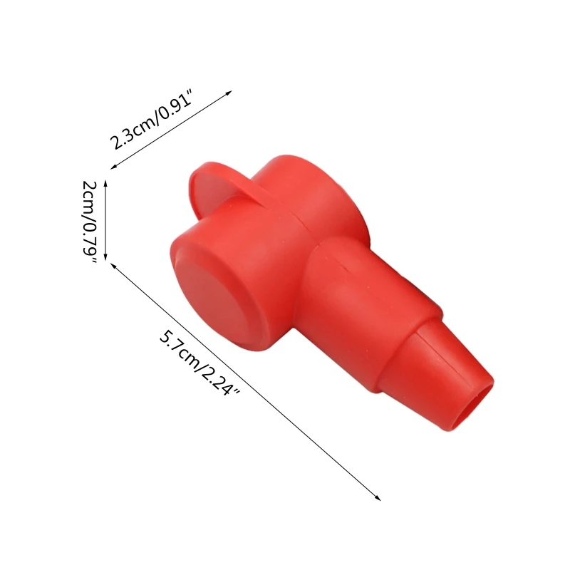 2Pcs Car Battery Terminal Boots Insulating Covers PVC Cable Lug Protector Cap Marine Rubber Battery Stud Protector Replacement