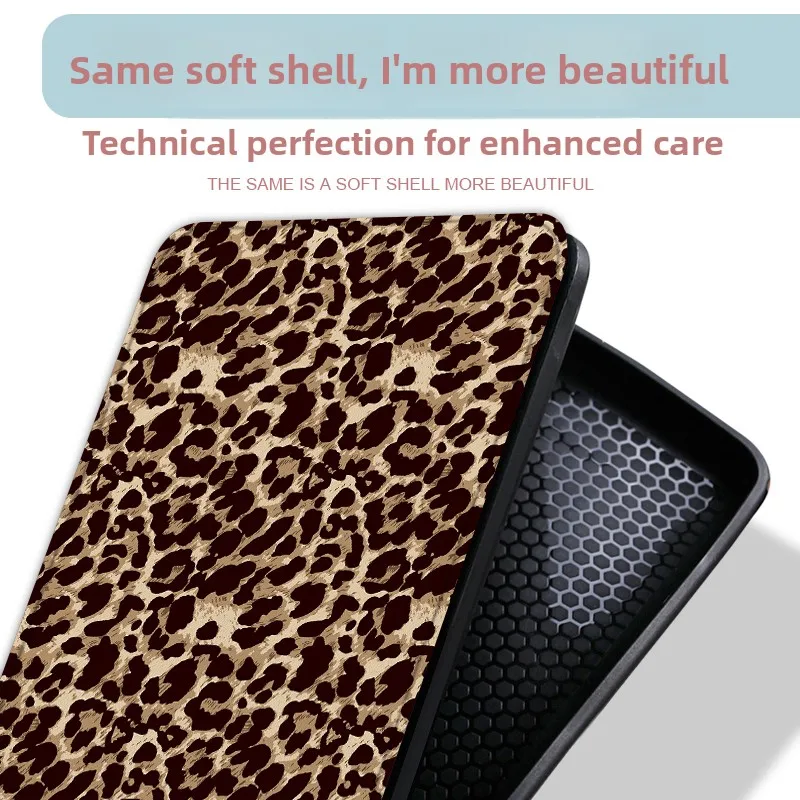 

LZL Vintage Leopard Print Electronic Book Re Protective Cover for Paperwhite 42 E-Re Luxury Youth Edition S...