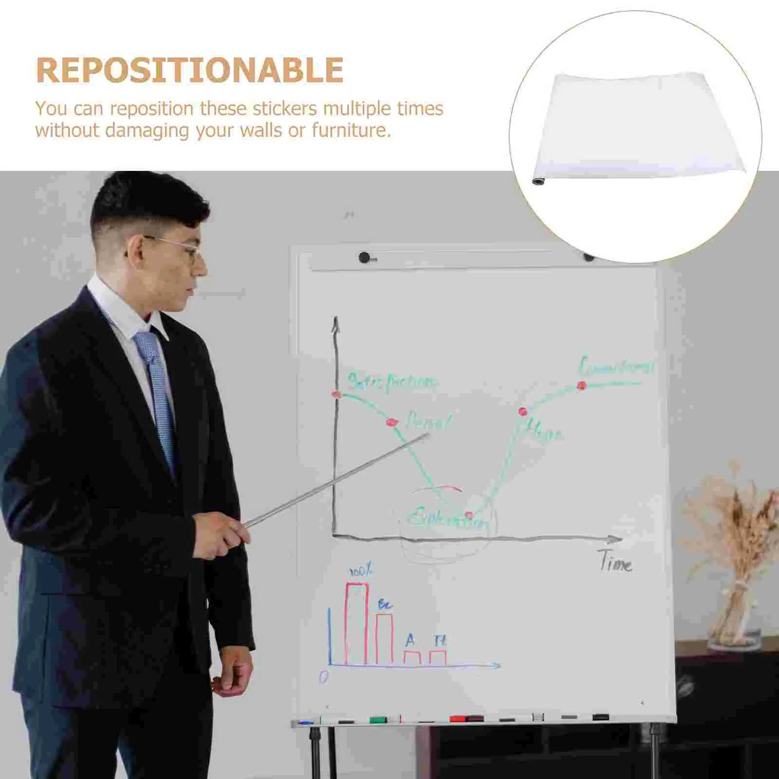 Whiteboard-Wandaufkleber, Kork für Klassenzimmer, löschbare Tapete, trocken abwischbar, Bürobedarf, Nachricht, Kind, Zuhause