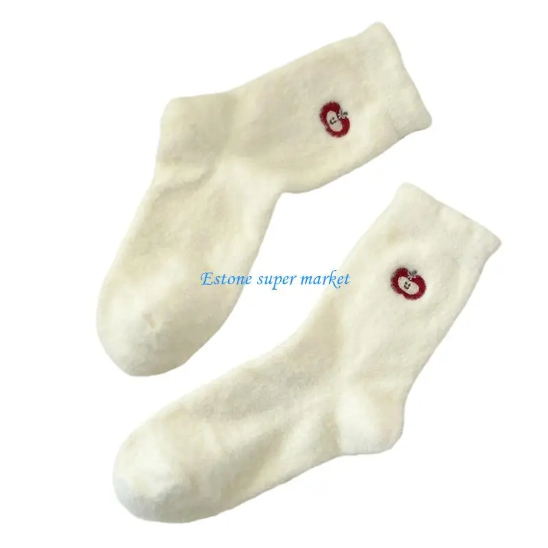 

090B Thermal Pregnancy Socks With Artistic Embroidery Stretchable Nylon