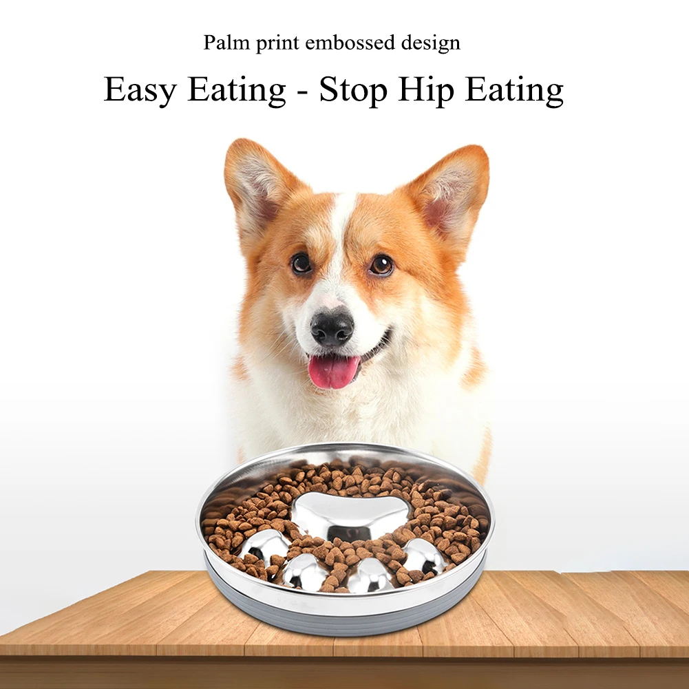

Pet Slow Feeding Food Bowl Slow Down Eating Non-Slip Metal Puzzle Maze Pet Dishes For Small Medium Large Breeds