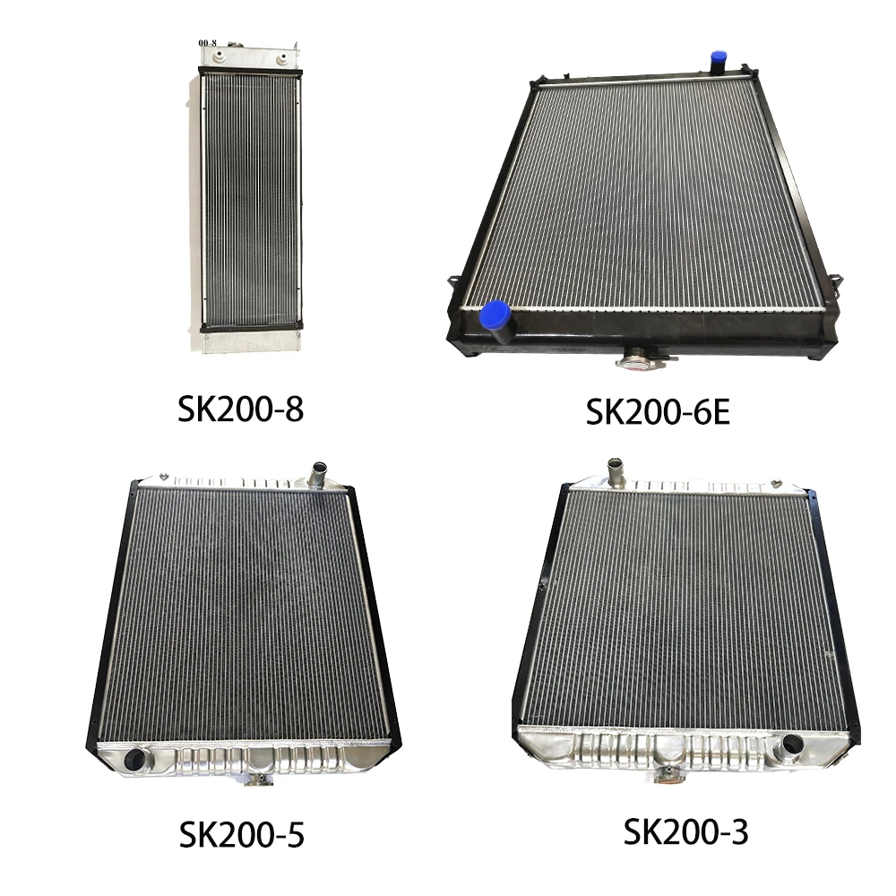 Radiador para Komatsu PC200-6 Núcleo del radiador 206-03-61411 2060361411 Sistema de enfriamiento del tanque de agua de aluminio Reemplazo del motor 6D102