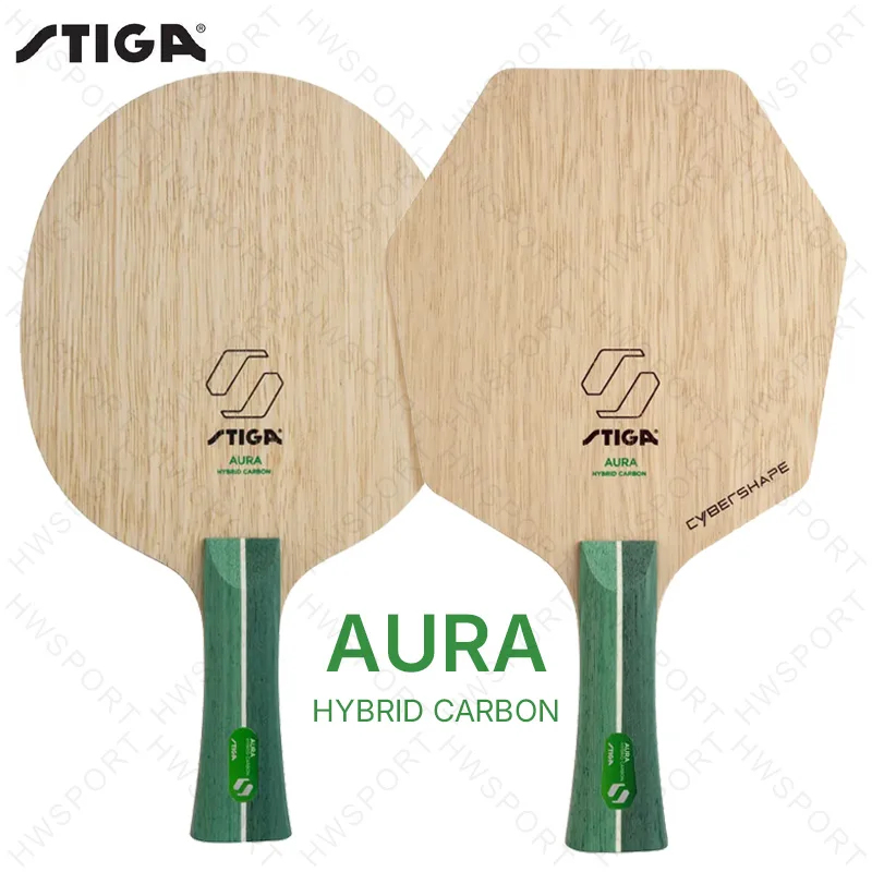 

STIGA AURA Hybrid Carbon Table Tennis Blade - CCF Technology Pro Ping Pong Racket Base Plate for Speed & Control
