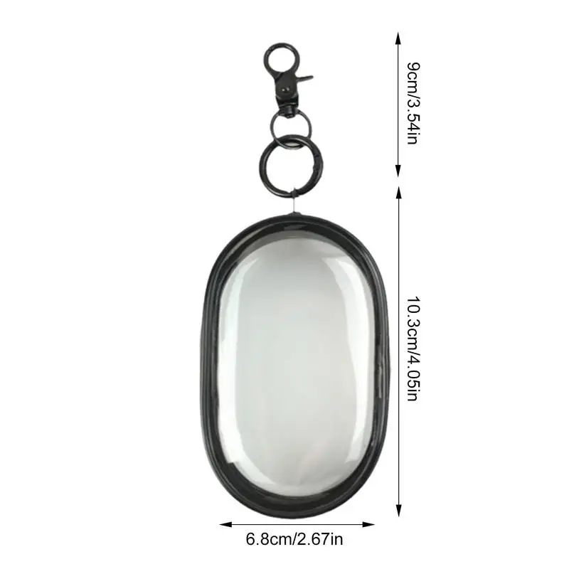 Clear Storage Bags With Zipper Visible Transparent Headset Cable Storage Bag Locking Hook Zipper Case For Jewelry Travel Storage