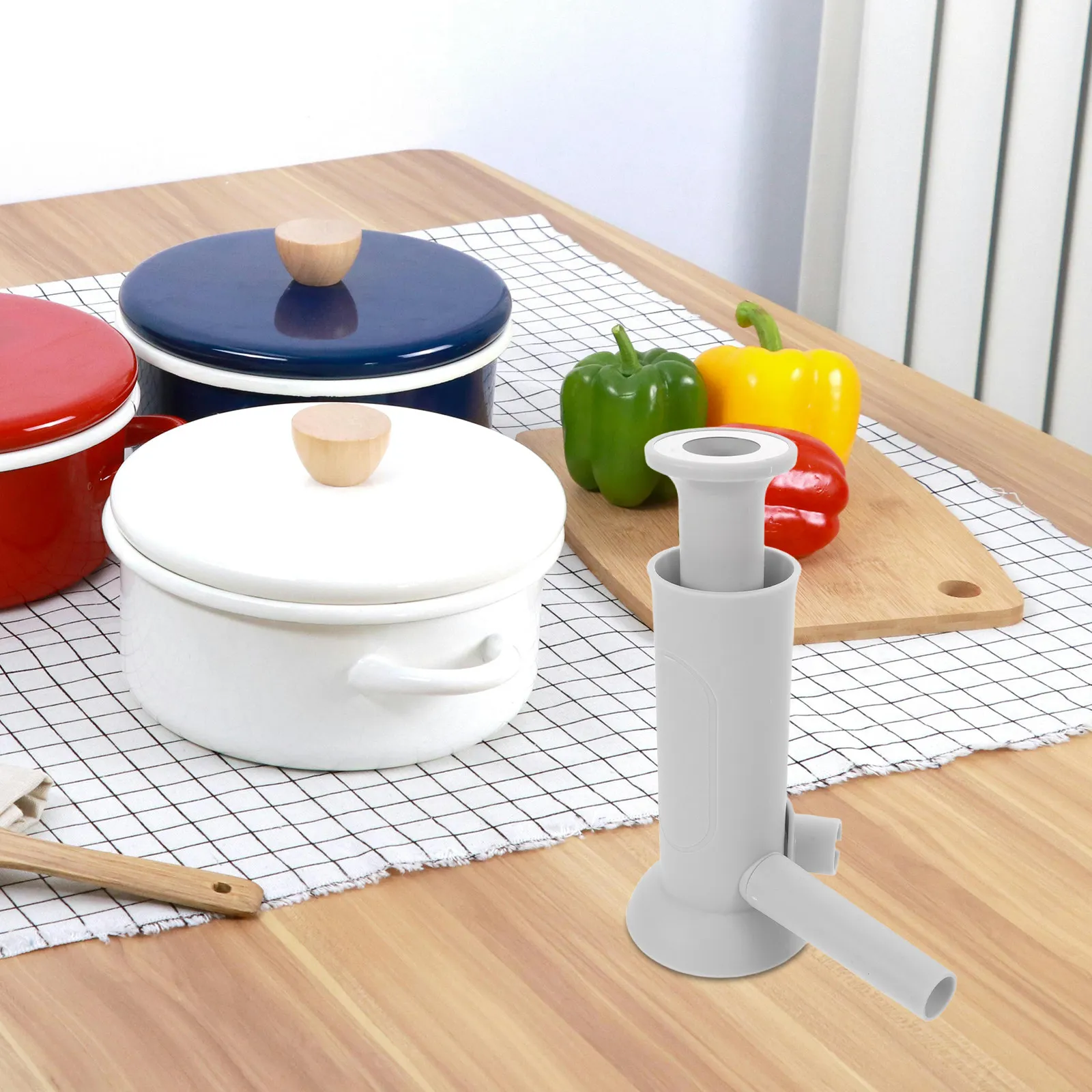 1Set Manual Sausage Stuffer Press Type Kitchen Tool DIY Homemade Sausage Machine Meatball Maker Portable Meat Filling Filler