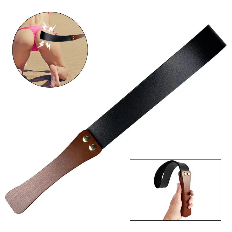 SPSex Props ไม้ Handle Racket ชายและหญิง TrainingppDouble-Layer เข็มขัดไม้แร็กเก็ต Solid Wood Handle