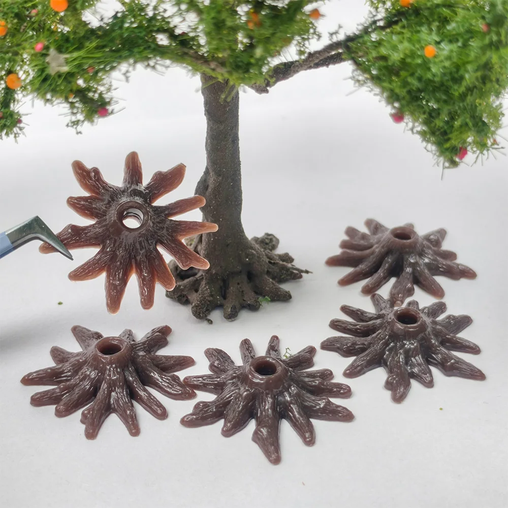 

10PCS Model Tree Root Base Trees Stump Bases for Model Railway Diorama Miniature Landscape DIY Craft Scene Building Material
