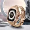 스테인레스 스틸 스트랩 + 케이스 IWatch 시리즈 49mm 액세서리 용 Apple Watch Ultra 2/Ultra 49MM 용 고급 수정 모드 키트 3