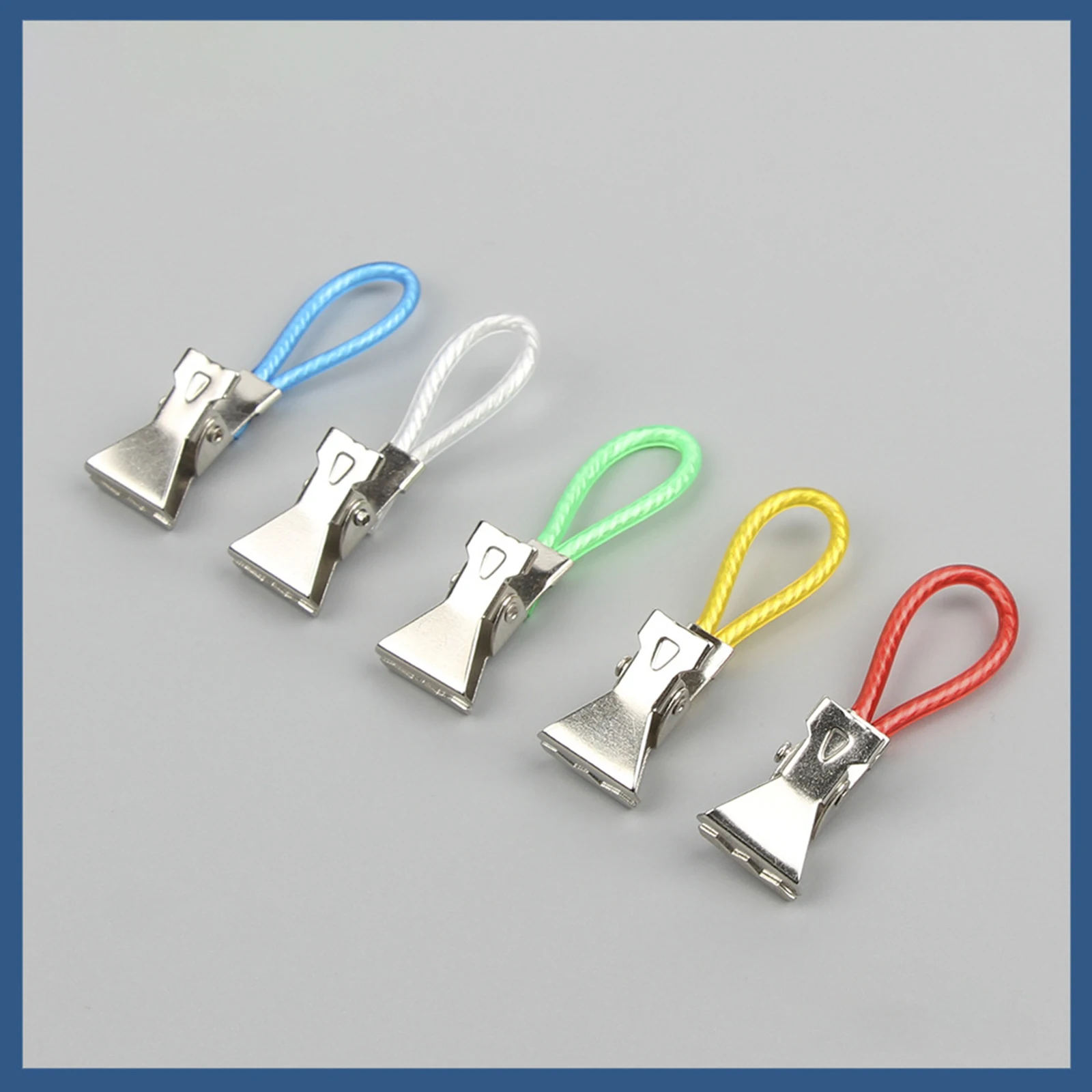 10pcs Metal Hanging Towel Clips with Hanging Loop Clip Hangers for Kitchen Bathroom