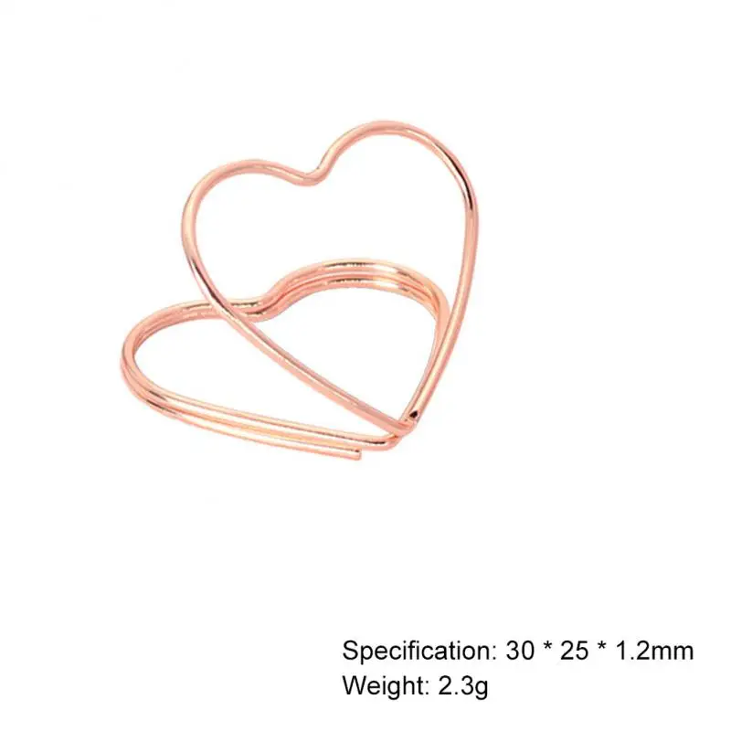 1~10SETS Creative Seating Labels Placecard Clips Double Heart Shape Party Accessories Universal Metal Memo Holder