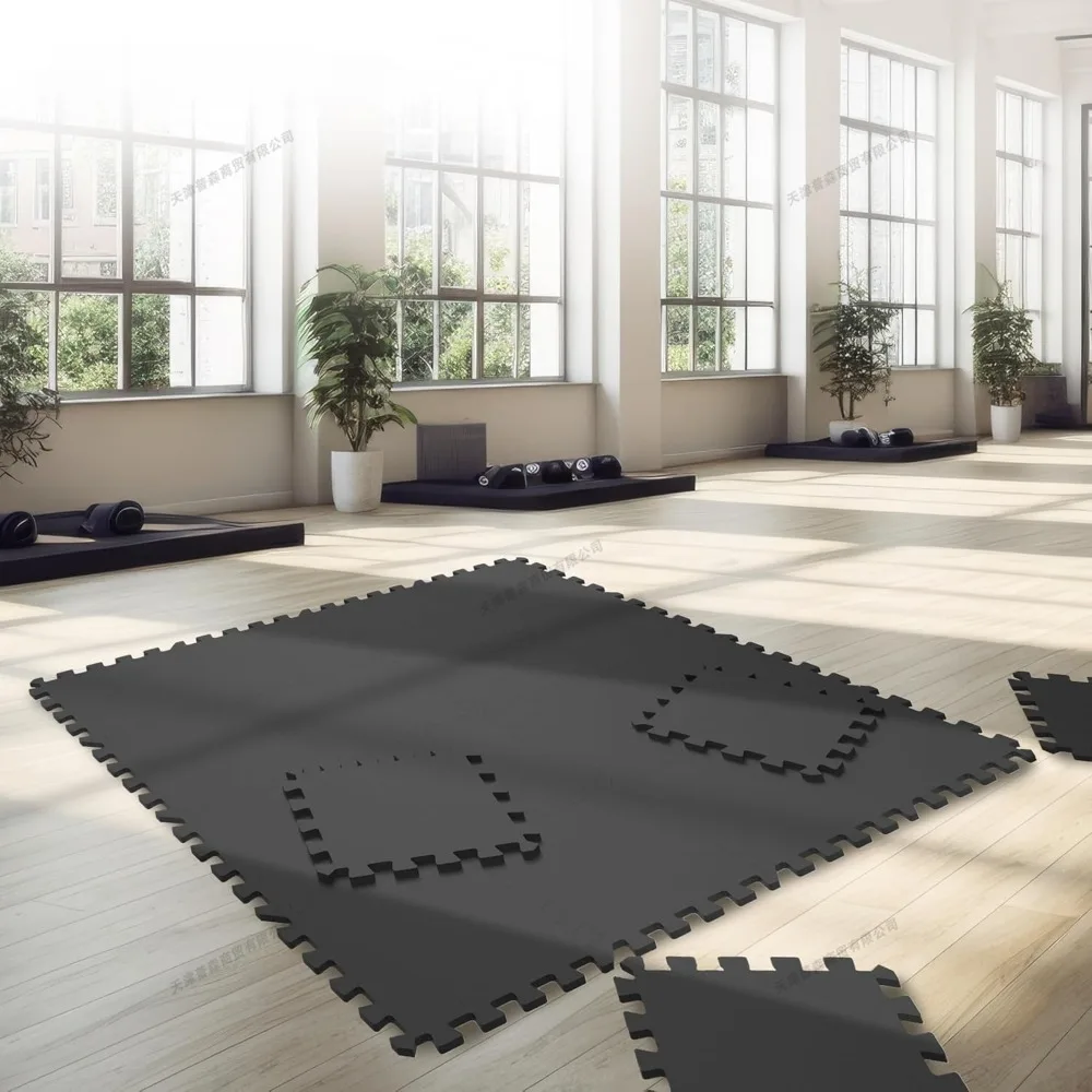 Alfombras de ejercicio para rompecabezas de gimnasio, esteras de espuma EVA, azulejos de espuma entrelazados, estera protectora de espuma para rompecabezas, suelo de gimnasio para juegos en casa