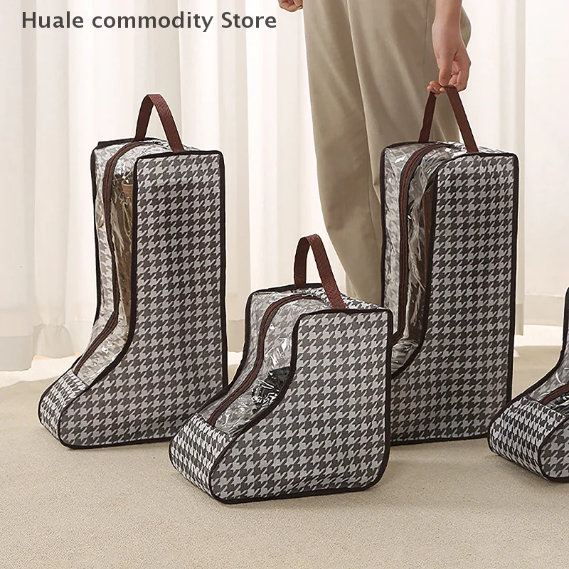 Sacos de armazenamento de sapatos capa longa equitação botas de chuva organizador à prova de poeira portátil viagem zíper bolsa acessórios suprimentos item