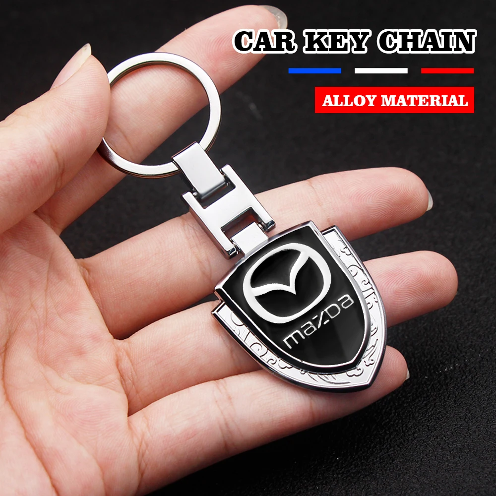 1PC Car Keychain Shield Butler Home Keychain For Mazda Demio Atenza Axela 6 3 CX5 5 2 323 RX8 CX7 MX30 CX30 CX3 CX9 MX5