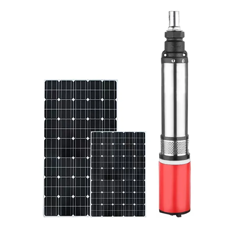 24V Brush Submersible Solar Pump Hine for Agrulture Watering Irrigation High Prsure Electr Deep Well Pump