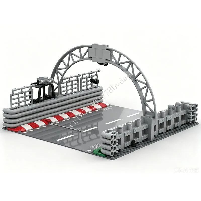 520 PCS City Race Track Straight Building Blocks Set Racing Circuit Diorama Model Assembly Gift for Adults Home Decoration Toys