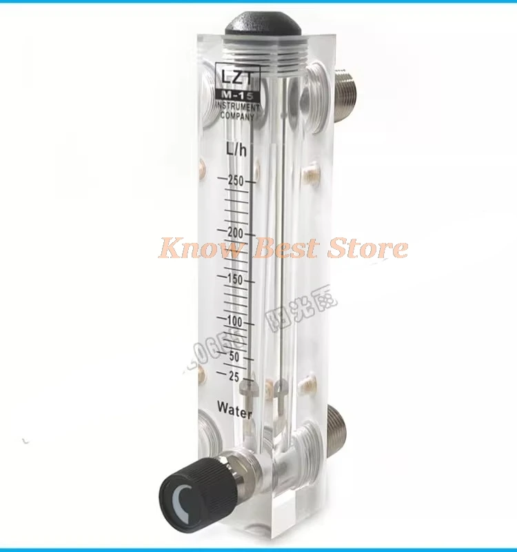 LZT-M15 PMMA расходомер воздуха/жидкости расходомер воды панельный ротаметр с регулирующим клапаном 0,5-4 л/мин 1-7 л/мин 10-100 л/ч