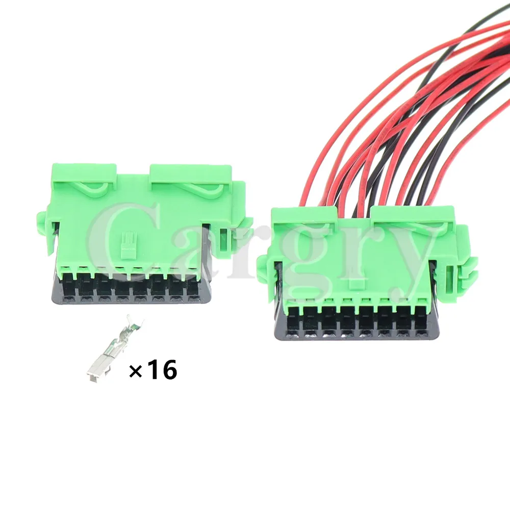 1 Set 16P Automobile Electric Connector AC Assembly 953490-3 Car Cable Unsealed Plug Green Auto OBD Diagnostic Socket