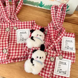 Dog Plaid Strap Skirt Dog Apron Clothes Pet Autumn Winter Schnauzer Bears Maltese Small Dog Apron Dog Clothes for Small Dogs