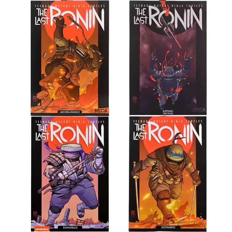 NECA TMNT الشكل المراهقين متحولة النينجا السلاحف آخر رونين تمثال دوناتيلو رافيل ليوناردو مايكل أنجلو عمل التماثيل هدية