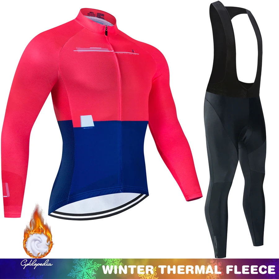 Uniform Cycling Man Fleece Jersey Men Road Bikes Winter Thermal Men's Suit 2025 Long Sleeve Bicycle Clothes Mtb Clothing Bike