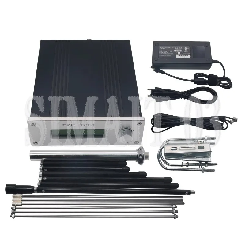 

CZE-T251 FM Transmitter with Power Antenna Adjustable Mono Stereo PLL Broadcasting Station