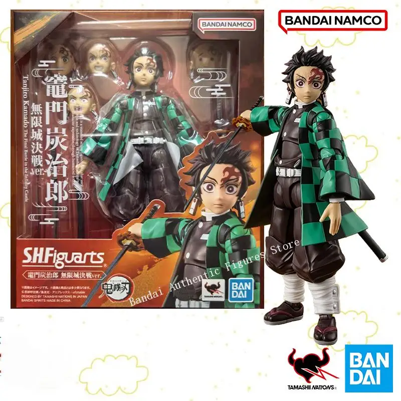 Genuine Bandai Original Package SHF Tanjiro Kamado The Final Battle in the Infinity Castle Finished Model Collectible In shock