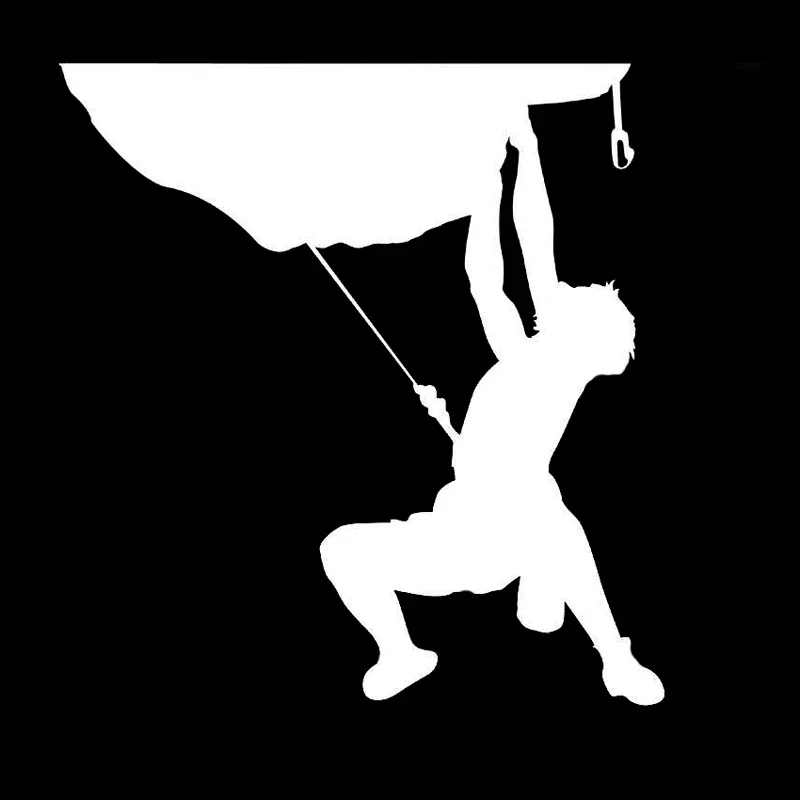 1Pc Rock Climbing Extreme Sports Vinyl Car Sticker, Waterproof Scratch Cover Decal Auto Fridge Motorcycle Exterior Accessories
