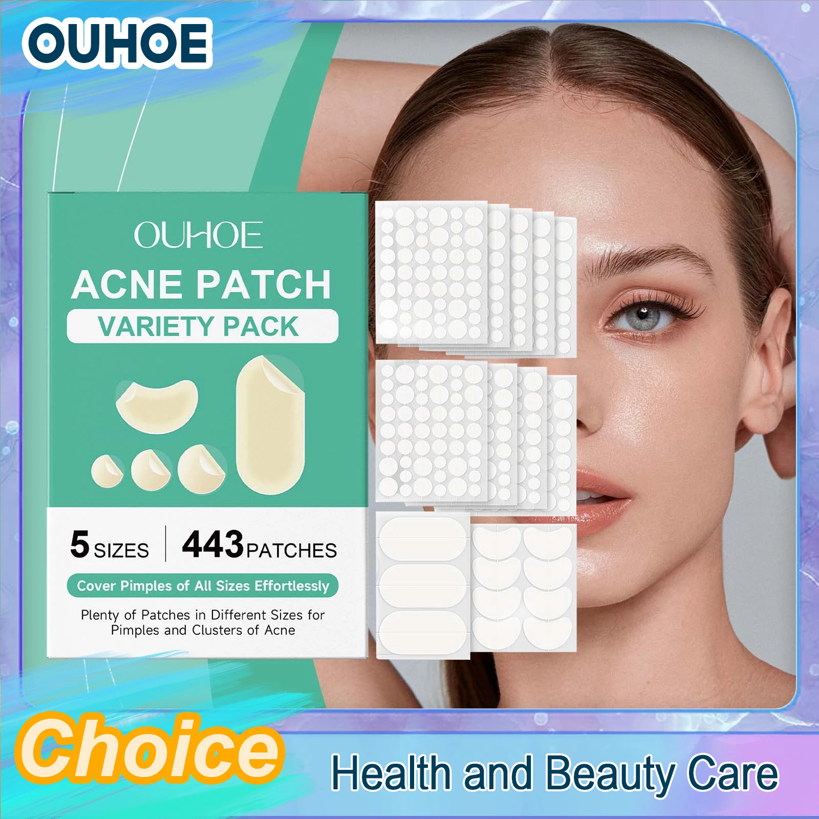 

Count Pimple Patches Invisible Acne Marks Concealer Dots Repair Face Zit Hydrocolloid Waterproof Acne Spot Covering Patches Set